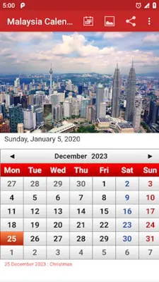 Malaysia Calendar 2020 android App screenshot 0