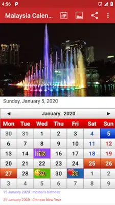 Malaysia Calendar 2020 android App screenshot 4